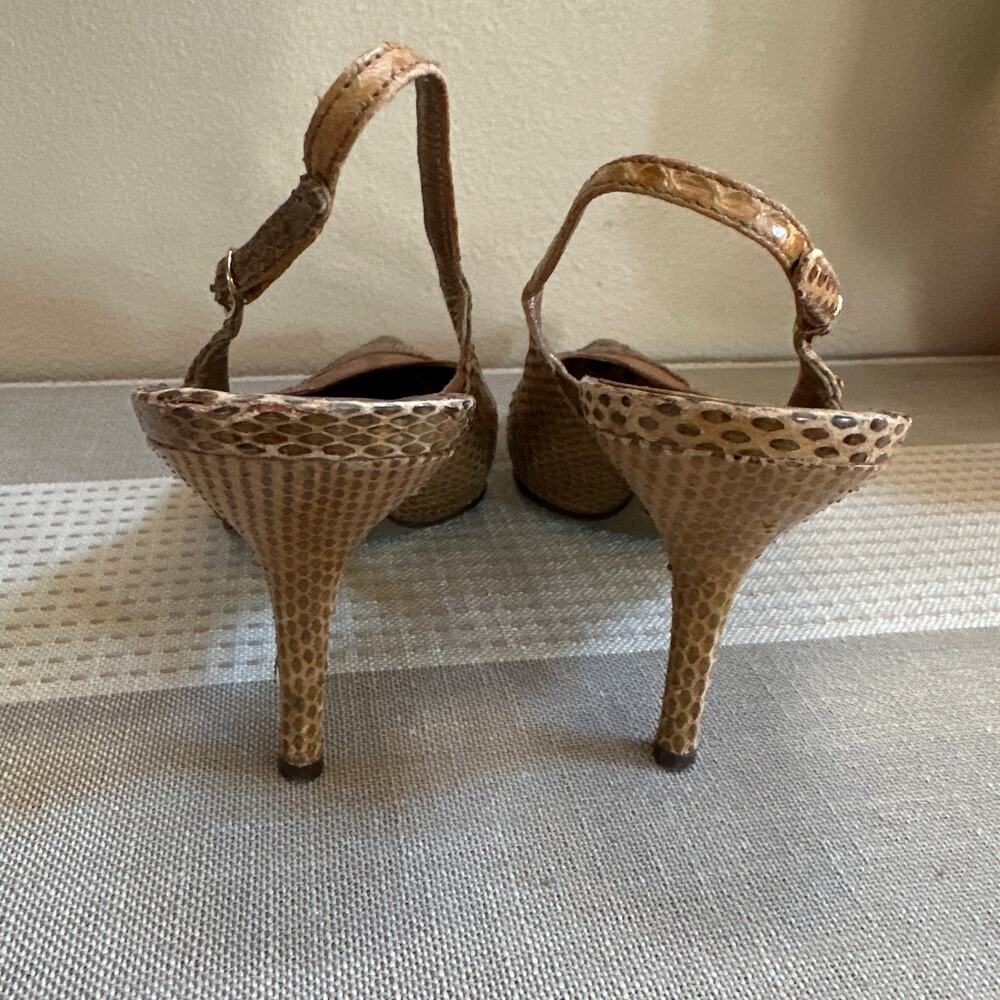 Dolce & Gabbana Brown Python Pointed-Toe Slingbac… - image 5